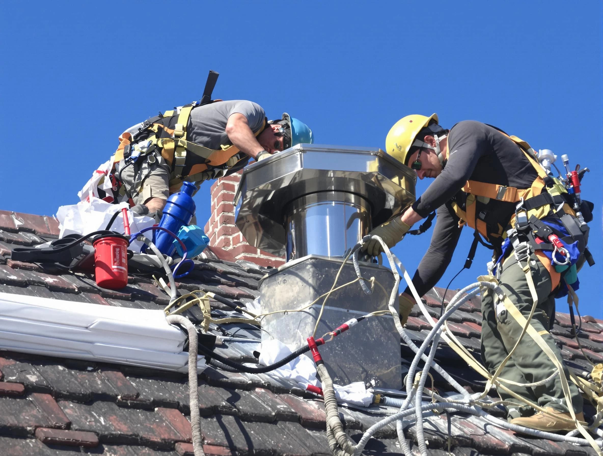 Protective chimney cap installed by Hillsborough Chimney Sweep in Hillsborough, NJ