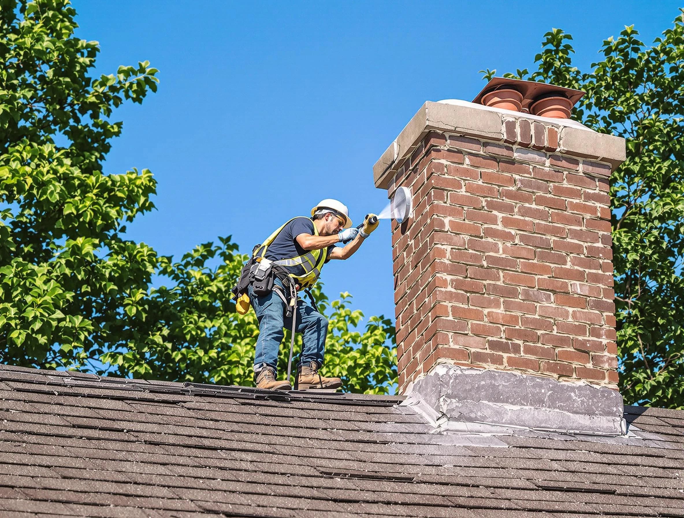 Hillsborough Chimney Sweep performing an inspection with advanced tools in Hillsborough, NJ