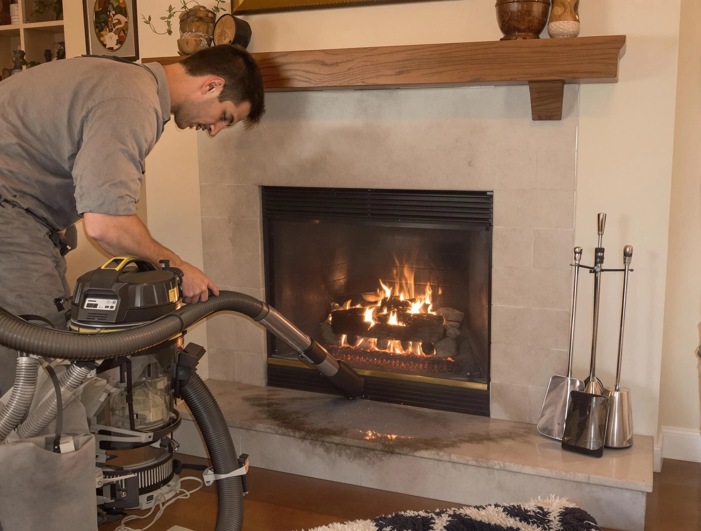 Routine fireplace upkeep by Hillsborough Chimney Sweep in Hillsborough, NJ